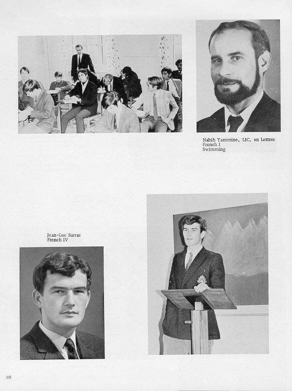 TOC  for  Villa Saint Jean International School  1970 Yearbook Le Chamois Faculty p10